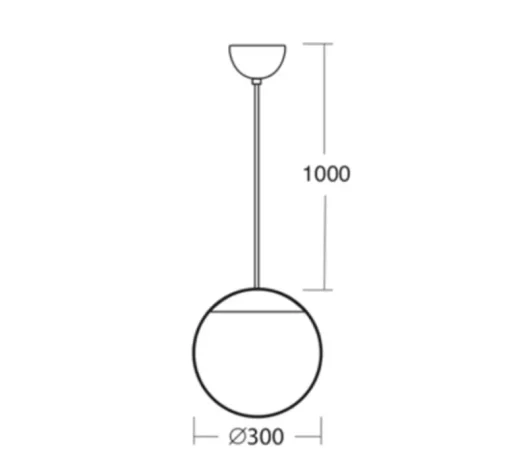 Suspension*Zangra Suspension, Ball, IP40, , Ø30cm, Hcm - noir