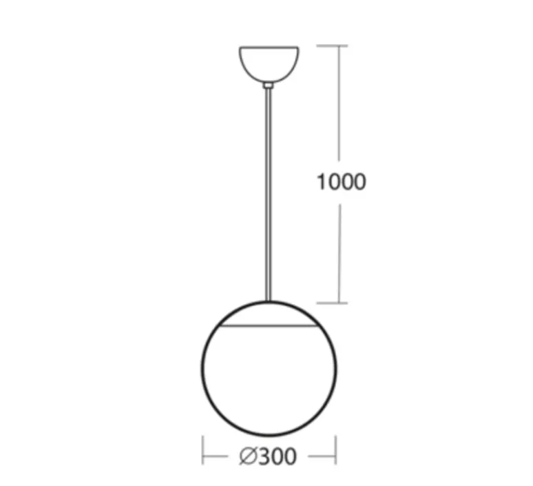 Suspension*Zangra Suspension, Ball, IP40, , Ø30cm, Hcm - noir