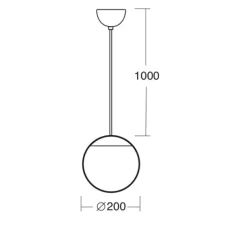 Suspension*Zangra Suspension, Ball, IP40, , Ø20cm, H20cm - blanc