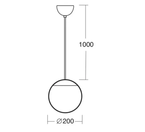 Suspension*Zangra Suspension, Ball, IP40, , Ø20cm, H20cm - blanc