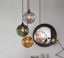 Suspension, Ballroom, orange, bague or, Ø20cm - Design by us