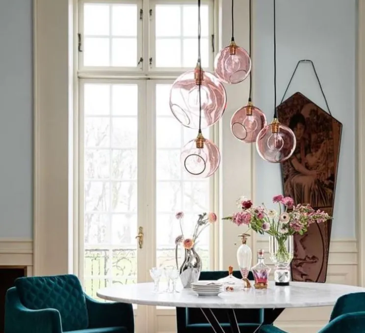 Suspension, Ballroom, rose, Ø20cm - Design by us