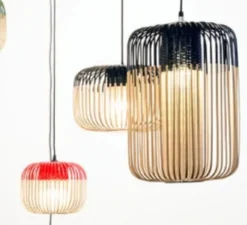 Suspension, Bamboo Light L, noir, H55cm, Ø38cm- Forestier