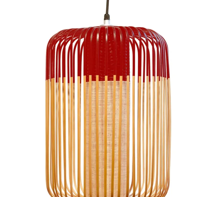 Suspension, Bamboo Light L, rouge, H50cm - Forestier