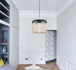 Suspension, Bamboo Light M, noir, H40cm, Ø45cm - Forestier