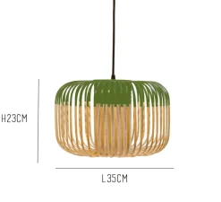 Suspension*Forestier Suspension, Bamboo light outdoor S, , Ø35cm, H23cm - vert