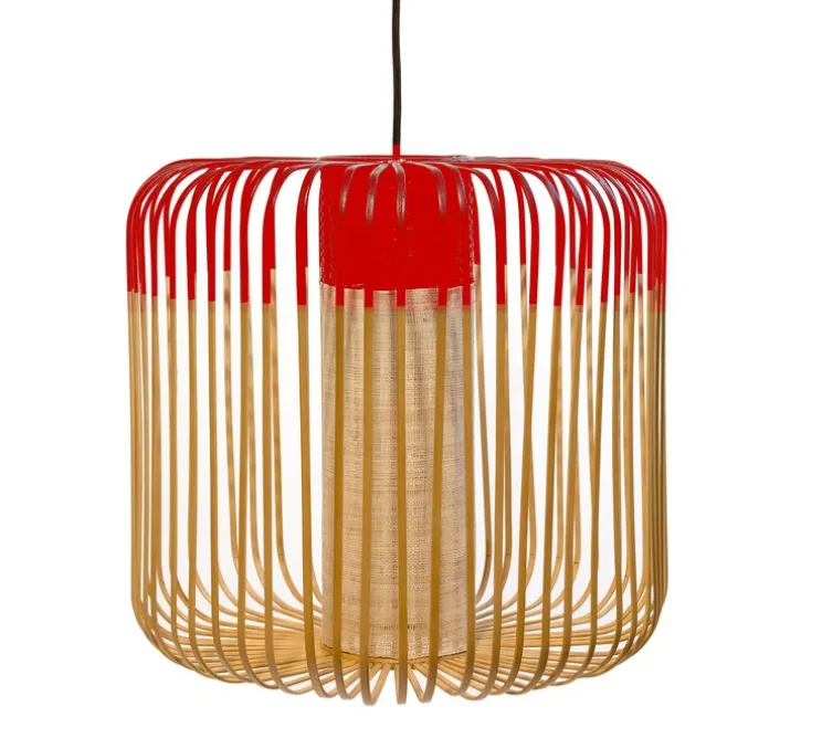 Suspension, Bamboo light outdoor M, rouge, Ø45cm, H40cm - Forestier