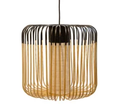 Suspension*Forestier Suspension, Bamboo light outdoor M, , Ø45cm, H40cm - noir