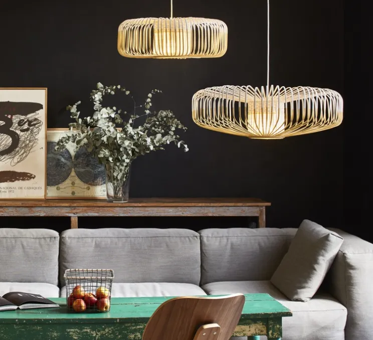 Suspension, Bamboo Light XL, blanc, Ø60cm, H20cm - Forestier