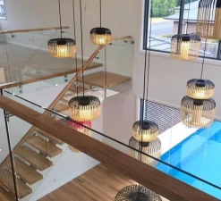 Enfants|Suspension*Forestier Suspension, Bamboo Light XS, noir, Ø27cm, H20cm - bambou, noir