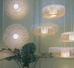 Suspension*Forestier Suspension, Bamboo Up and Down XXL, , Ø80cm, H26cm - blanc