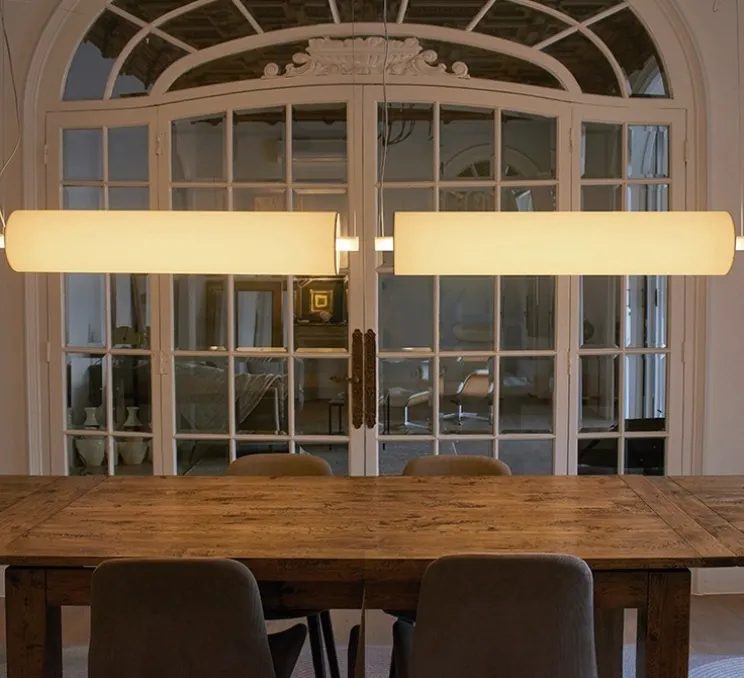 Suspension, Barceloneta 100 , blanc, LED, 2700K, 1760 lm, L100cm, H17cm - Luxcambra