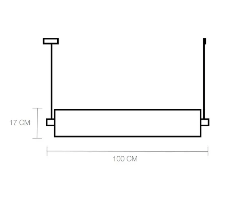 Suspension, Barceloneta 100 , blanc, LED, 2700K, 1760 lm, L100cm, H17cm - Luxcambra