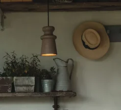 Suspension, Battersea, kaki, IP44, Ø12,5cm, H20cm - Toscot