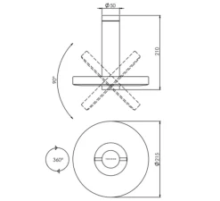 Suspension, Bead box 108, noir, Ø21,5cm, H21,7cm, LED, 2100-3000K, 900 lm - TONONE