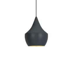 Suspension*Tom Dixon Suspension, Beat Fat, , LED, dim, 3000k, 800 lm, Ø24cm, H30cm - noir mat, laiton