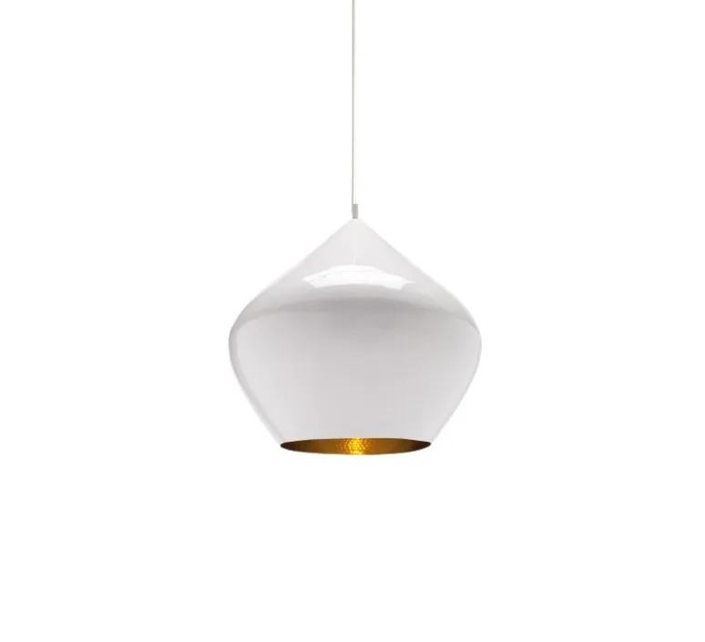Suspension*Tom Dixon Suspension, Beat Stout, , LED, dim, 3000k, 800 lm, Ø52cm, H50cm - blanc, laiton