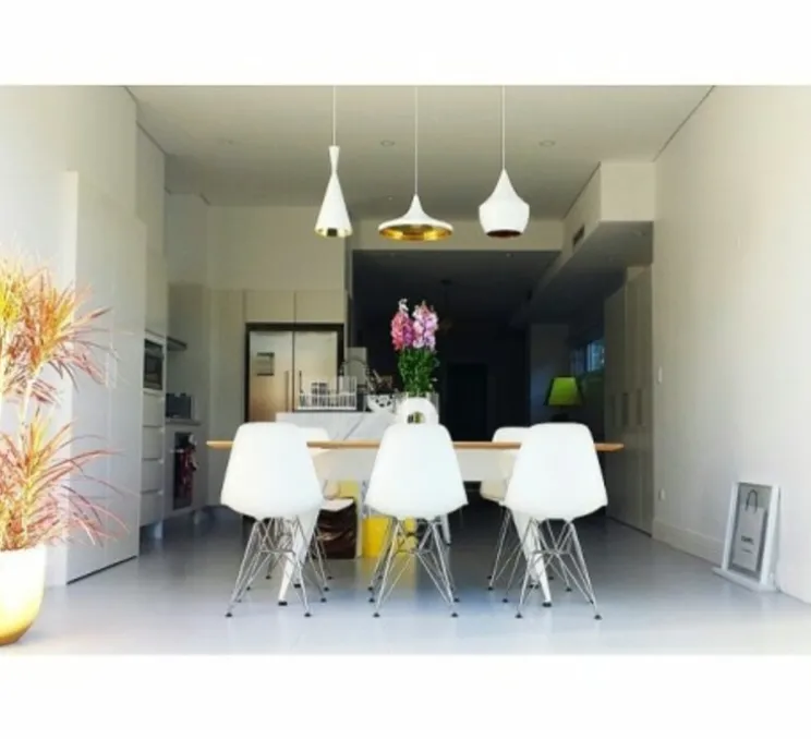 Suspension, Beat Wide, blanc, laiton, LED, dim, 3000k, 800 lm, Ø36cm, H16cm - Tom Dixon