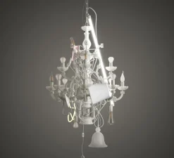 Suspension*Karman Suspension, Beautiful Mess, , Ø70cm, H180cm - blanc mat