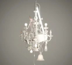 Suspension*Karman Suspension, Beautiful Mess, , Ø70cm, H180cm - blanc mat