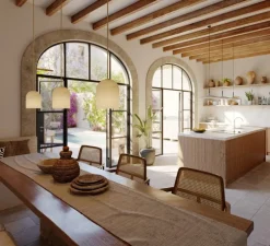 Suspension, Belfry 28, albâtre, laiton brossé, Ø28cm, H30cm - Contain