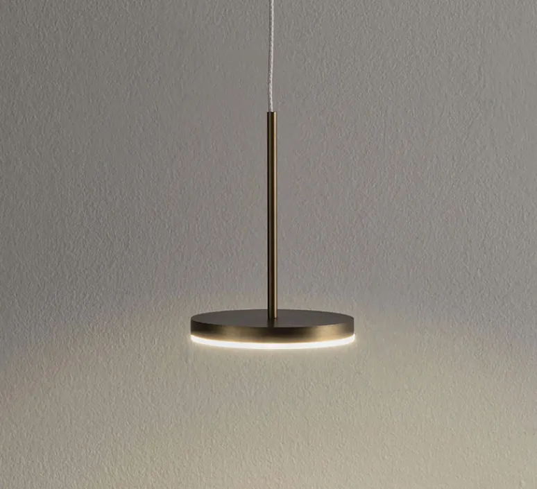 Suspension*Panzeri Suspension, Bella direct sans rosace, , IP40, LED, 2700K, 467lm, Ø10,1cm, H14cm - bronze