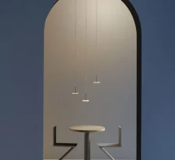 Suspension, Bella direct sans rosace, blanc, IP40, LED, 2700K, 467lm, Ø10,1cm, H14cm - PANZERI