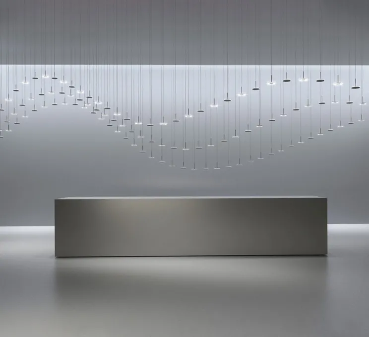 Suspension, Bella direct sans rosace, blanc, IP40, LED, 2700K, 467lm, Ø10,1cm, H14cm - PANZERI