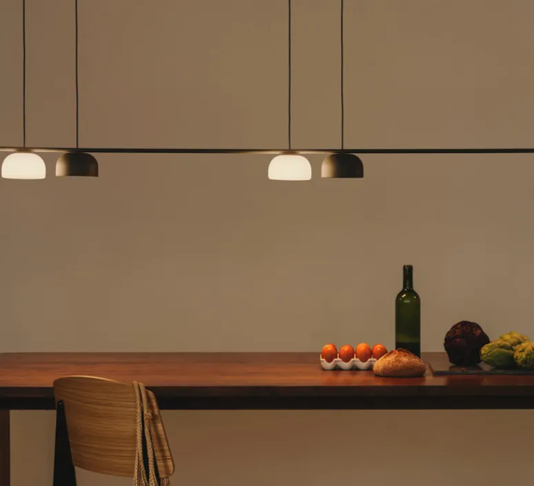 Suspension*Nexia Suspension, Belle 09 semi, , LED, 2700K, 975 lm, H300cm, L150,2cm - Noir graphite