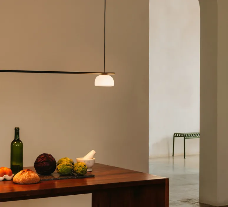 Suspension*Nexia Suspension, Belle 09 semi, , LED, 2700K, 975 lm, H300cm, L150,2cm - Noir graphite