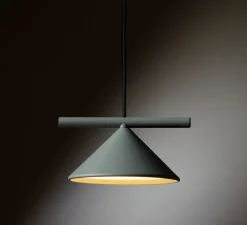 Suspension*Nexia Suspension, Belle single, , LED, 2700K, 975 lm, Ø12,8cm, H7,3cm - Gris ciment