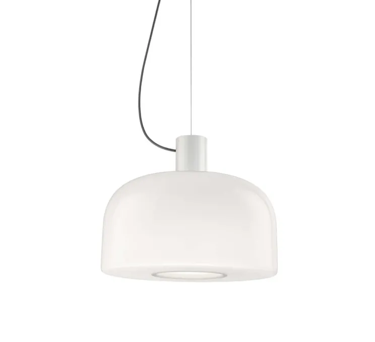 Suspension, Bellhop Glass S2, blanc, Ø45cm, H35,2cm - Flos