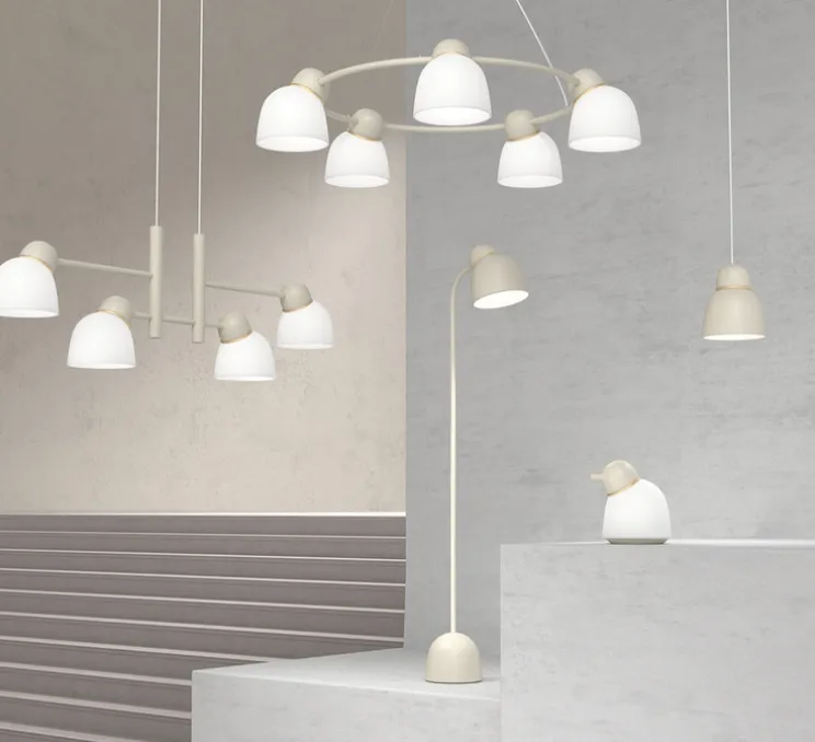 Suspension, Bird, sable et laiton, Ø95,3cm, H18,9cm - Belid