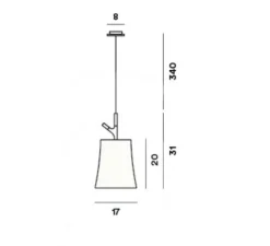 Suspension*Foscarini Suspension, Birdie Piccola, , Ø17cm, H30cm - blanc