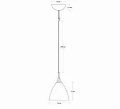 Suspension*Gubi Suspension, BL9 S, , Ø16cm, H14cm - noir, chrome