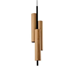 Suspension, BLACK NOTE TR, cerise naturelle, métal finition noire, LED, 3000K, 2884lm, Ø90cm, H45cm - LZF