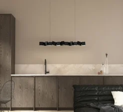 Suspension, Blockchain 11, noir, 3000K, L120cm, H13,4cm - Oblure