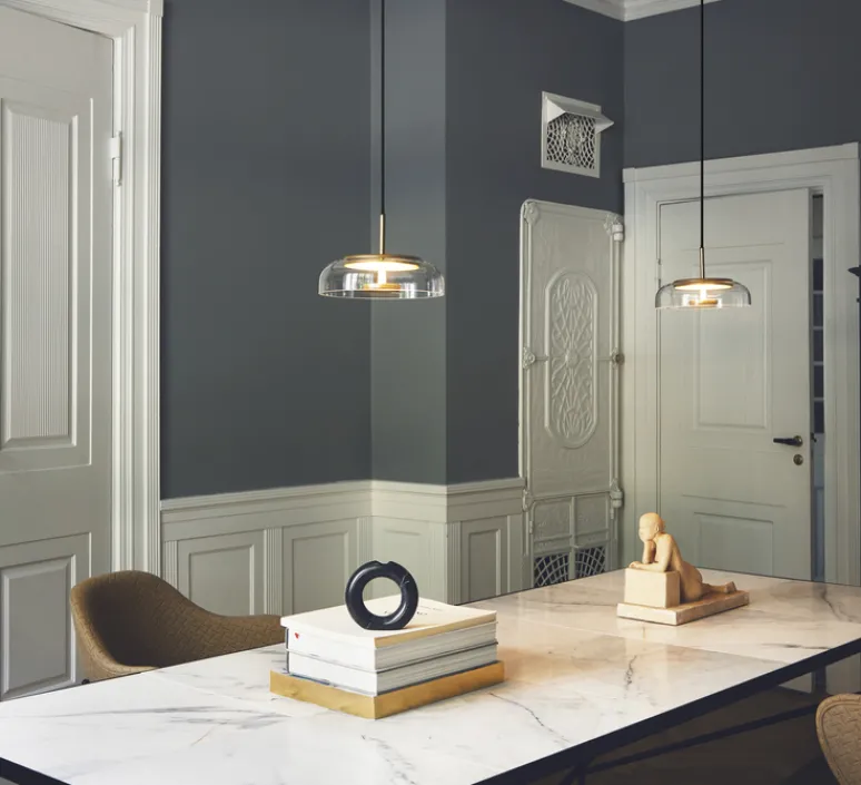 Suspension*Nuura Suspension, Blossi 1, , 2418K, 162lm, Ø23cm, H15cm - or, transparent