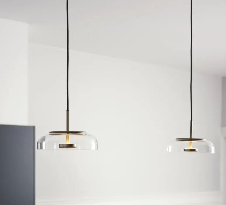 Suspension*Nuura Suspension, Blossi 1, , 2418K, 162lm, Ø23cm, H15cm - or, transparent