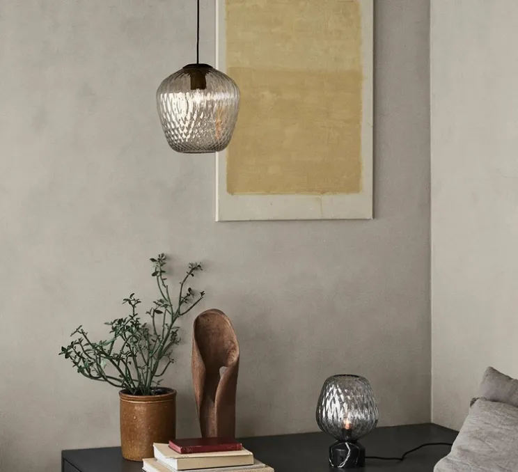 Suspension, Blown SW4, verre transparent, chrome, Ø23cm, H23cm - Andtradition