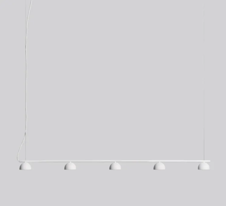 Suspension, Blush Rail 5, blanc mat, LED, dim, 3000k, 3300 lm, L150cm, H7,5cm - Northern