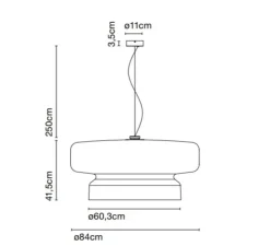 Suspension, Bohemia 84, violet, LED, 2700k, 1619lm, dim triac, Ø84cm, H41,5cm - Marset