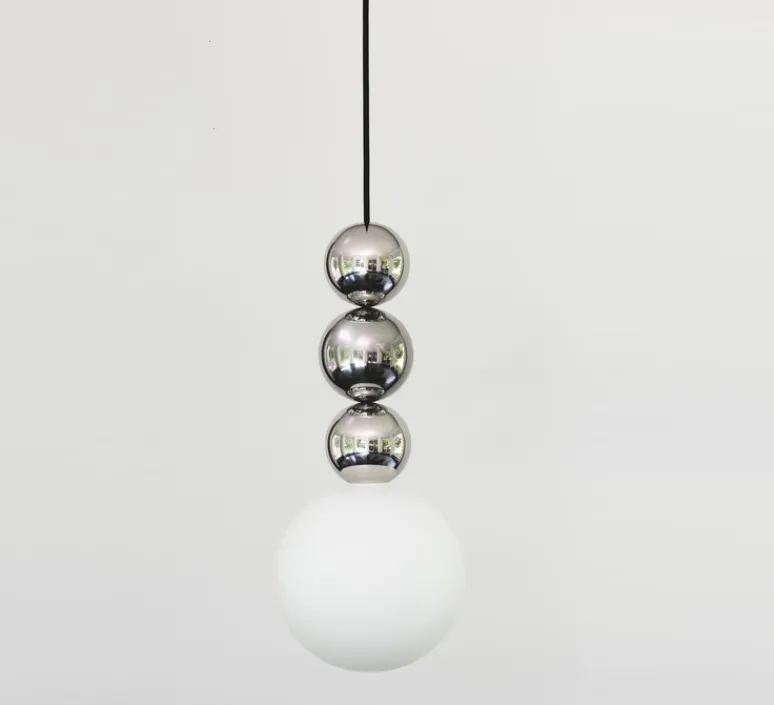 Suspension*Loftlight Suspension, Bola Bola Gloss, Steel, 3 boules, , Ø9cm, H27cm - argent