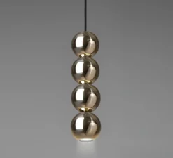Suspension, Bola Bola LED, Brass, 4boules, laiton, LED, dim, 3000K, 444 lm, Ø9cm, H36cm - Loftlight