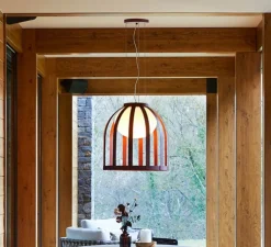 Suspension, Bols T- 4024X, rouge, IP65, LED, dim, 2700K, 820 lm, Ø54cm, H54,5cm - Estiluz