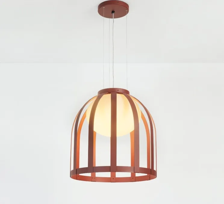 Suspension, Bols T- 4024X, rouge, IP65, LED, dim, 2700K, 820 lm, Ø54cm, H54,5cm - Estiluz