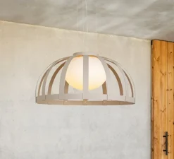 Suspension*Estiluz Suspension, Bols T-4025X, , IP65, LED, dim, 2700K, 870 lm, Ø80cm, H38cm - beige