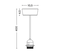 Suspension, Bonbon 380, ville, greige, Ø38cm, H32cm - HAY