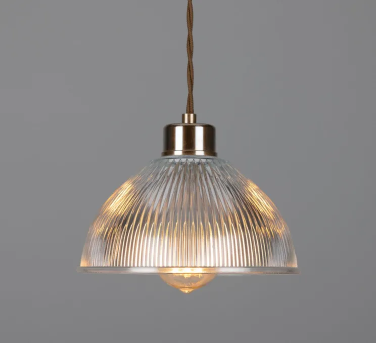 Suspension, Boston, laiton antique, Ø19,5cm, H17cm - Mullan Lighting