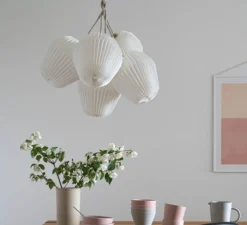 Suspension, Bouquet 5 Medium, papier blanc, Ø55cm, H40cm - Le Klint